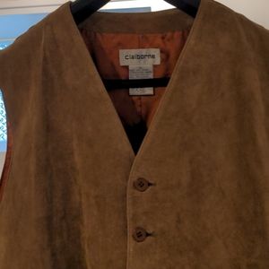 Mens suede vest